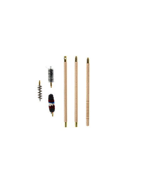 CZ002820   KIT DI PULIZIA TFC BACCHETTA 3pz LEGNO CON 3 SCOVOLI x FUCILE CAL. 20 1