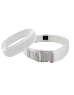 FO000227   Cinturone Tactical con sottocintura in velcro e fibbia di sicurezza BIANCO