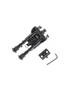 Bipiede Rokstad tipo Harris Tactical Sniper corto 6 pollici con adattatore picatinny 3