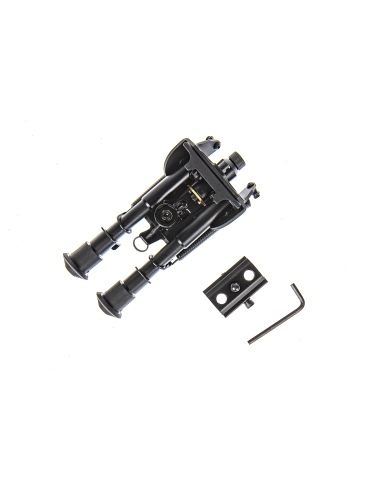 Bipiede Rokstad tipo Harris Tactical Sniper corto 6 pollici con adattatore picatinny 3