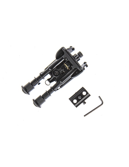 Bipiede Rokstad tipo Harris Tactical Sniper corto 6 pollici con adattatore picatinny 3