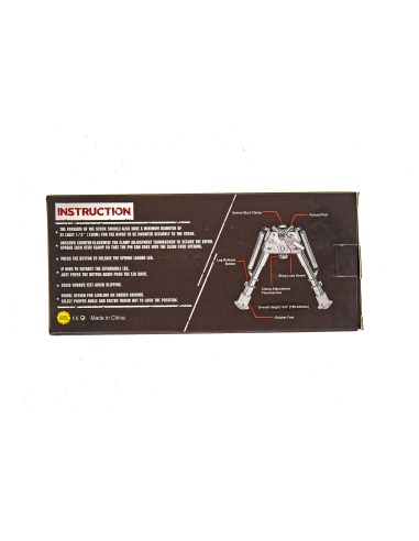 Bipiede Rokstad tipo Harris Tactical Sniper corto 6 pollici con adattatore picatinny 2