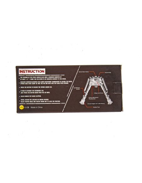 Bipiede Rokstad tipo Harris Tactical Sniper corto 6 pollici con adattatore picatinny 2
