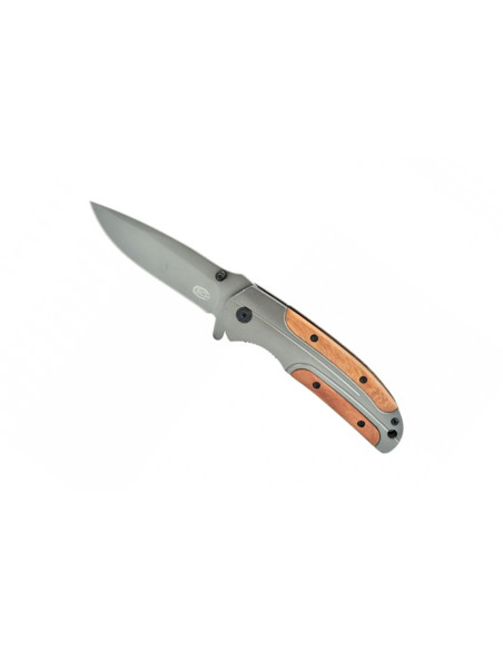 JS000038   Coltello pieghevole manico in legno JS TACTICAL