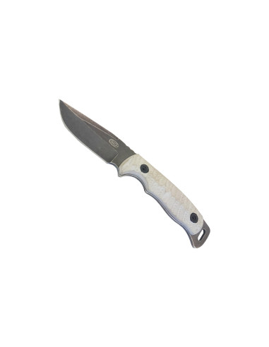 JS000050   Coltello lama fissa full tang JS TACTICAL con manico bianco