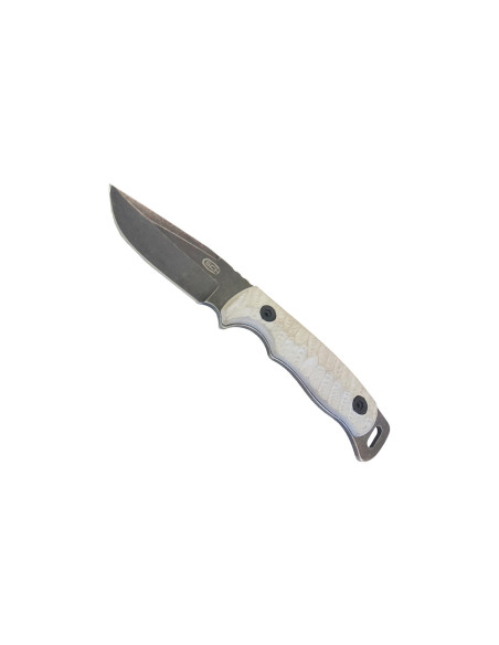 JS000050   Coltello lama fissa full tang JS TACTICAL con manico bianco