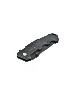 JS000060   Coltello pieghevole nero opaco manico alluminio 2 2