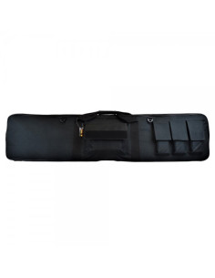 JS TACTICAL CUSTODIA ROYAL IN NYLON IMBOTTITA NERA 130cm CON TASCHE x CARABINA (B130)