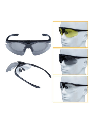 JS TACTICAL ROYAL OCCHIALI SPORTIVI 3 LENTI INTERCAMBIABILI (6055B)