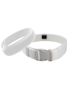 FO000227   Cinturone Tactical con sottocintura in velcro e fibbia di sicurezza BIANCO