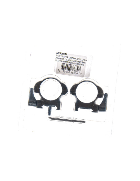 SC000059   Tac Vector GUNPANY COPPIA ANELLI DA 30mm QD IN ACCIAIO MEDI PER SLITTA PICATINNY 1