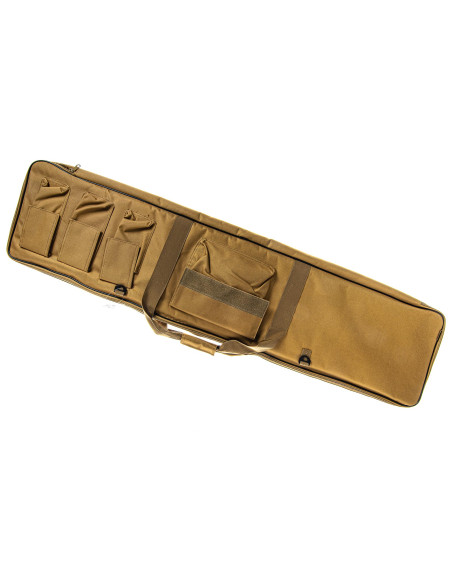 JS000175 - JS TACTICAL CUSTODIA PER FUCILE IN NYLON IMBOTTITA DESERT TAN 130cm CON TASCHE x CARABINA