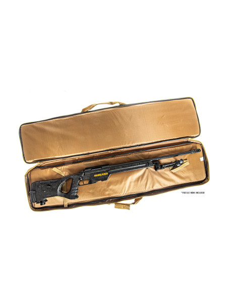 JS000175 - JS TACTICAL CUSTODIA PER FUCILE IN NYLON IMBOTTITA DESERT TAN 130cm CON TASCHE x CARABINA