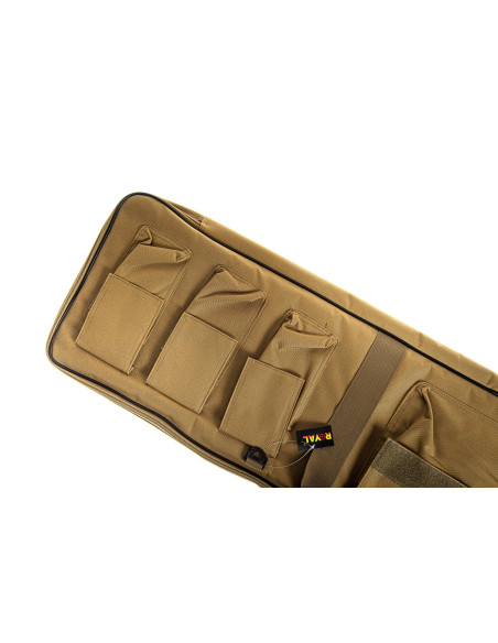 JS000175 - JS TACTICAL CUSTODIA PER FUCILE IN NYLON IMBOTTITA DESERT TAN 130cm CON TASCHE x CARABINA