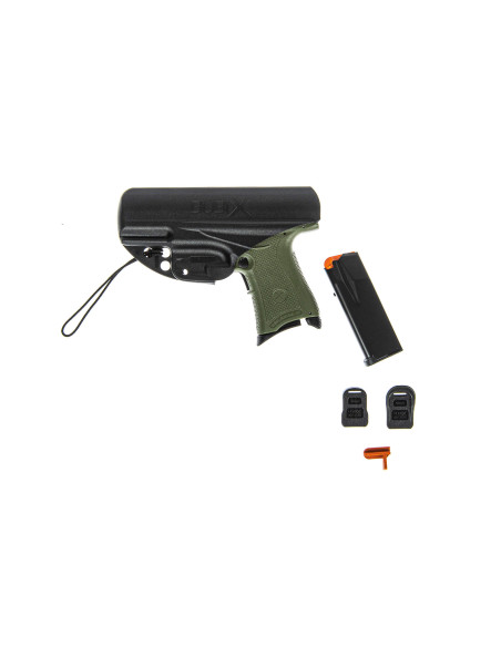 PS000362   PISTOLA BUBIX BRO GREEN VERDE CAL 9X19 LUGER 4