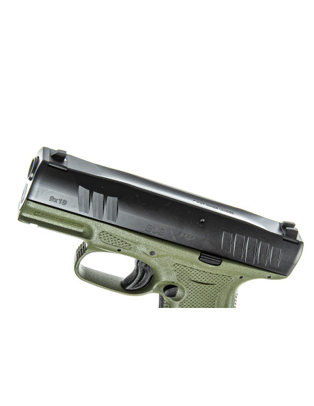 PS000362   PISTOLA BUBIX BRO GREEN VERDE CAL 9X19 LUGER 11