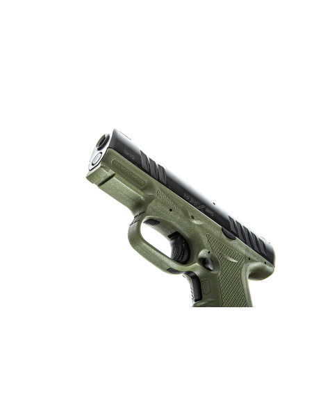PS000362   PISTOLA BUBIX BRO GREEN VERDE CAL 9X19 LUGER 15
