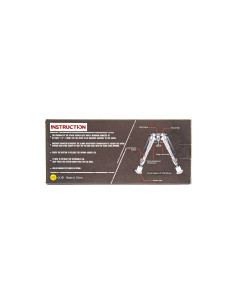 SC000078   Tac Vector ROKSTAD BIPIEDE TIPO HARRIS CARBON FIBER CORTO 6 CON ADATTATORE PICATINNY 1 2