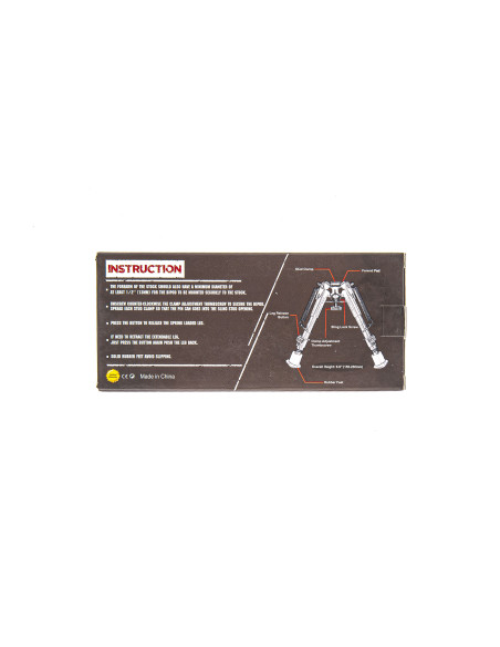 SC000078   Tac Vector ROKSTAD BIPIEDE TIPO HARRIS CARBON FIBER CORTO 6 CON ADATTATORE PICATINNY 2