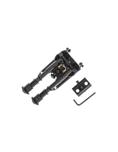 SC000078   Tac Vector ROKSTAD BIPIEDE TIPO HARRIS CARBON FIBER CORTO 6 CON ADATTATORE PICATINNY 3