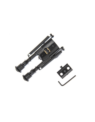 SC000078   Tac Vector ROKSTAD BIPIEDE TIPO HARRIS CARBON FIBER CORTO 6 CON ADATTATORE PICATINNY 4