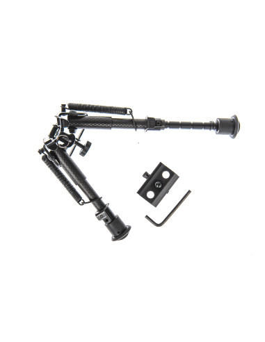 SC000078   Tac Vector ROKSTAD BIPIEDE TIPO HARRIS CARBON FIBER CORTO 6 CON ADATTATORE PICATINNY 8