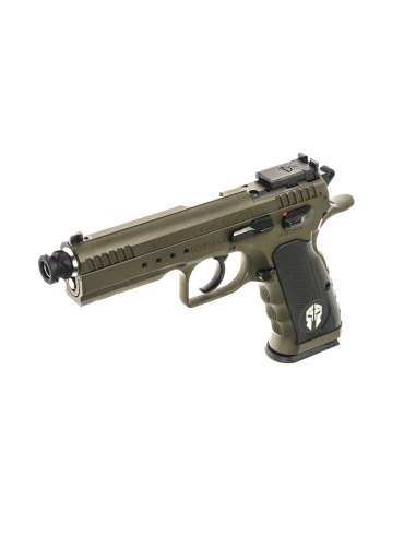 PISTOLA TANFOGLIO TACTICAL PRO CERAKOTE GREEN CAL. 9X21