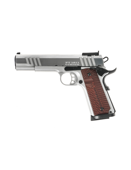Pistola Tanfoglio modello FT1911 Custom calibro 45ACP - Finitura cromata
