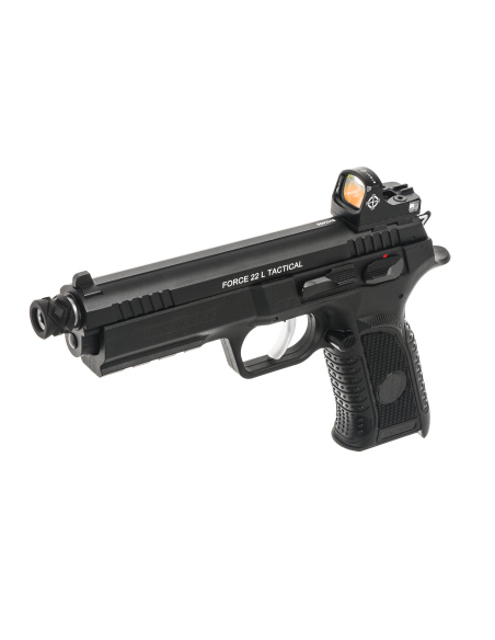 TANFOGLIO PISTOLA MOD. FORCE 22 L TACTICAL OR CON ADATTATORE E RED DOT INTEGRATO CAL. 22 LR