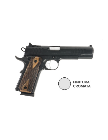 Pistola Tanfoglio modello FT1911 calibro 9x19 - Finitura cromata