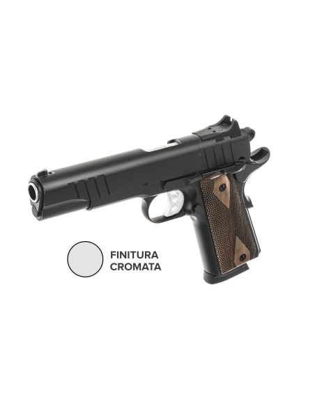 Pistola Tanfoglio modello FT1911 calibro 45ACP - Finitura cromata