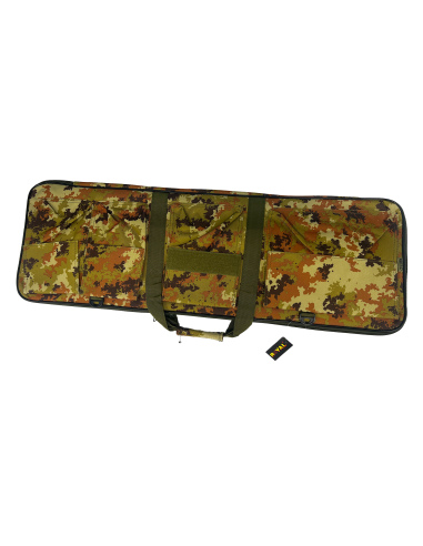 Custodia morbida imbottita in nylon per il trasporto di carabina/fucile con tasche - lunghezza 85cm. Colore Desert.