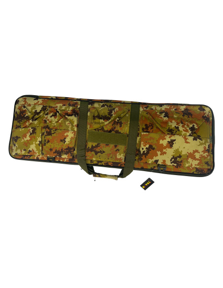 Custodia morbida imbottita in nylon per il trasporto di carabina/fucile con tasche - lunghezza 85cm. Colore Desert.