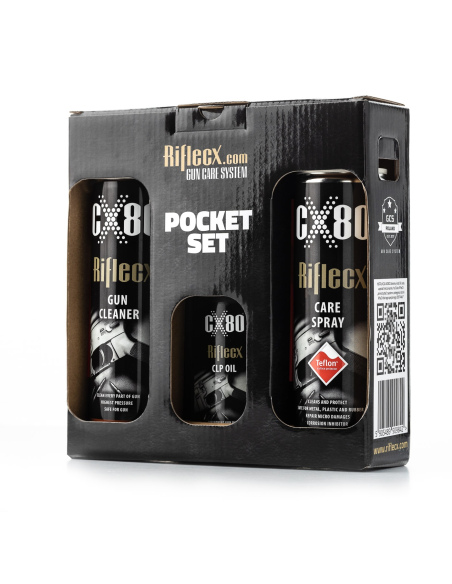 RIFLECX CX80 - POKET SET KIT COMPLETO PER LA MANUTENZIONE DELLE ARMI
