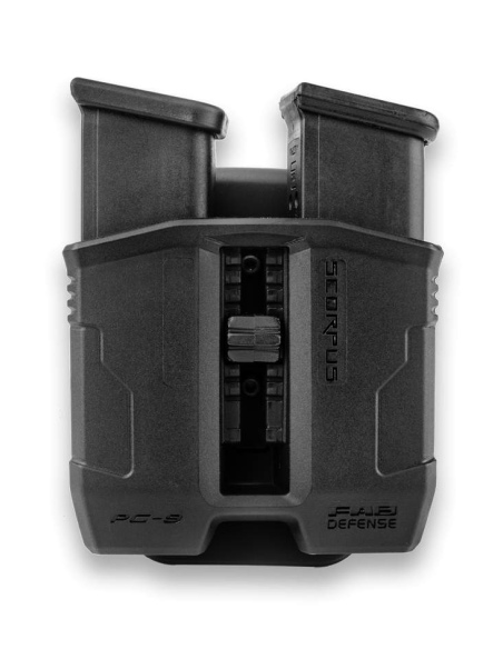 FAB DEF PORTACARICATORE DOPPIO "SCORPUS PG" 360° NERO x GLOCK 45/10AUTO (SC-PG45SB)