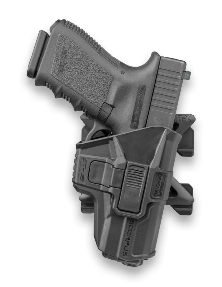 FAB DEF FONDINA "SCORPUS MXS" 360° MANCINA NERA x GLOCK 43 (SC-MX43SRLHB)